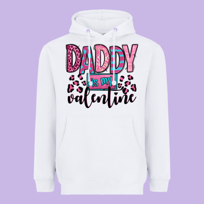 Daddy Is My Valentine Heavyweight Hoodie Designed By Oliviacreatesart