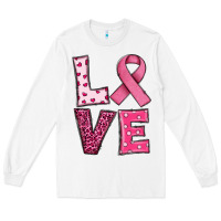 White Western Breast Cancer Love Long Sleeve Tee - RanaPortraitStore