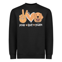 Black Peace Love Golden Heavyweight Sweatshirt - Bettercallsaul