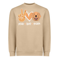 Mushroom Peace Love Golden Heavyweight Sweatshirt - Bettercallsaul