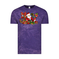 Cloud Purple joy christmas with santa bbs Vintage Tee - BundleAndBundleShop