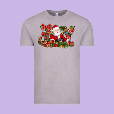 Joy Christmas With Santa Bbs Vintage Tee Designed By Bundleandbundleshop