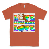 Copper Western LGBTQ+ Love Lives Here Tumbler Classic Tee - BundleAndBundleShop