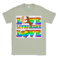 Matcha Western LGBTQ+ Love Lives Here Tumbler Classic Tee - BundleAndBundleShop