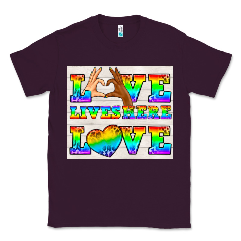 Western Lgbtq+ Love Lives Here Tumbler Classic Tee by BundleAndBundleShop | Teevron