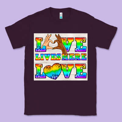 Western Lgbtq+ Love Lives Here Tumbler Classic Tee Designed By Bundleandbundleshop