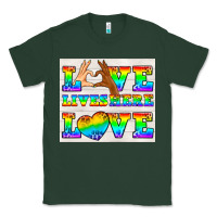 Sports Green Western LGBTQ+ Love Lives Here Tumbler Classic Tee - BundleAndBundleShop
