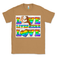 Toasted Coconut Western LGBTQ+ Love Lives Here Tumbler Classic Tee - BundleAndBundleShop