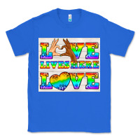 True Royal Western LGBTQ+ Love Lives Here Tumbler Classic Tee - BundleAndBundleShop