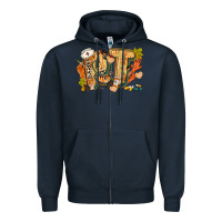Navy fall rt Zipper Hoodie - CowGirlArtShop