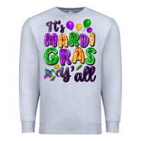 Heather Grey It's Mardi Gras y'all Premium Sweatshirt - FaDigitalArtStudio