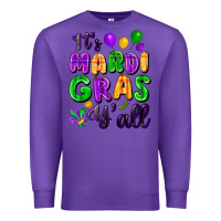 Purple It's Mardi Gras y'all Premium Sweatshirt - FaDigitalArtStudio