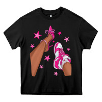 Black afro sneakers and heels Heavy Core Tee - NancyCooperArtShop