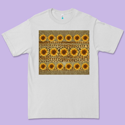 Leopard Glitter Sunflower Tumbler Premium Tee Designed By Jasminsmagicworld