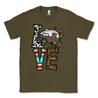 Army Green love caravan Classic Tee - CowhideDigitalArt