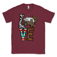 Burgundy love caravan Classic Tee - CowhideDigitalArt