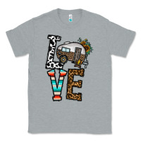 Heather Grey love caravan Classic Tee - CowhideDigitalArt