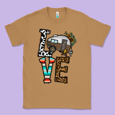 Love Caravan Classic Tee Designed By Cowhidedigitalart