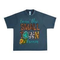Midnight Navy Living The Small Town Dream Urban Heavy Tee - BundleAndBundleShop