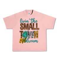 Salmon Living The Small Town Dream Urban Heavy Tee - BundleAndBundleShop