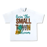 White Living The Small Town Dream Urban Heavy Tee - BundleAndBundleShop