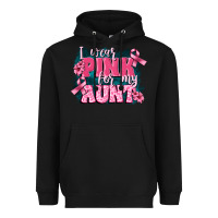 Black i wear pink for my aunt Heavyweight Hoodie - FaDigitalArtStudio