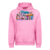 Fuchsia Pink happy easter coffee Urban Hoodie - CowhideDigitalArt