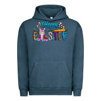 Pigment Midnight Navy happy easter coffee Urban Hoodie - CowhideDigitalArt