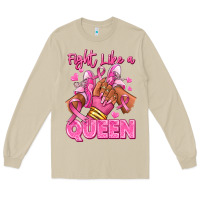 Mushroom Survivor queen Breast Cancer afro girl sneakers Long Sleeve Tee - RanaPortraitStore