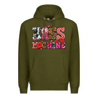 Army Green kiss machine with lips olivia Premium Hoodie - OliviaCreatesArt
