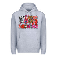 Heather Grey kiss machine with lips olivia Premium Hoodie - OliviaCreatesArt