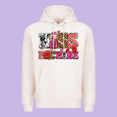 Kiss Machine With Lips Olivia Premium Hoodie Designed By Oliviacreatesart