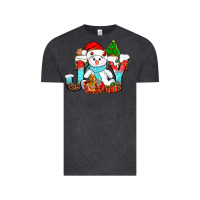 Vintage Black joy christmas with snowman bbs Vintage Tee - BundleAndBundleShop