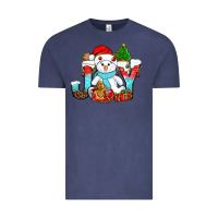 Vintage Denim joy christmas with snowman bbs Vintage Tee - BundleAndBundleShop