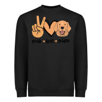 Peace Love Golden Heavyweight Sweatshirt | Teevron