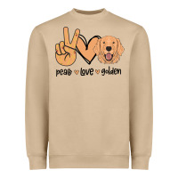Mushroom Peace Love Golden Heavyweight Sweatshirt - Bettercallsaul