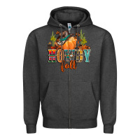 Charcoal Heather howdy fall Zipper Hoodie - CowGirlArtShop
