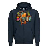 Navy howdy fall Zipper Hoodie - CowGirlArtShop