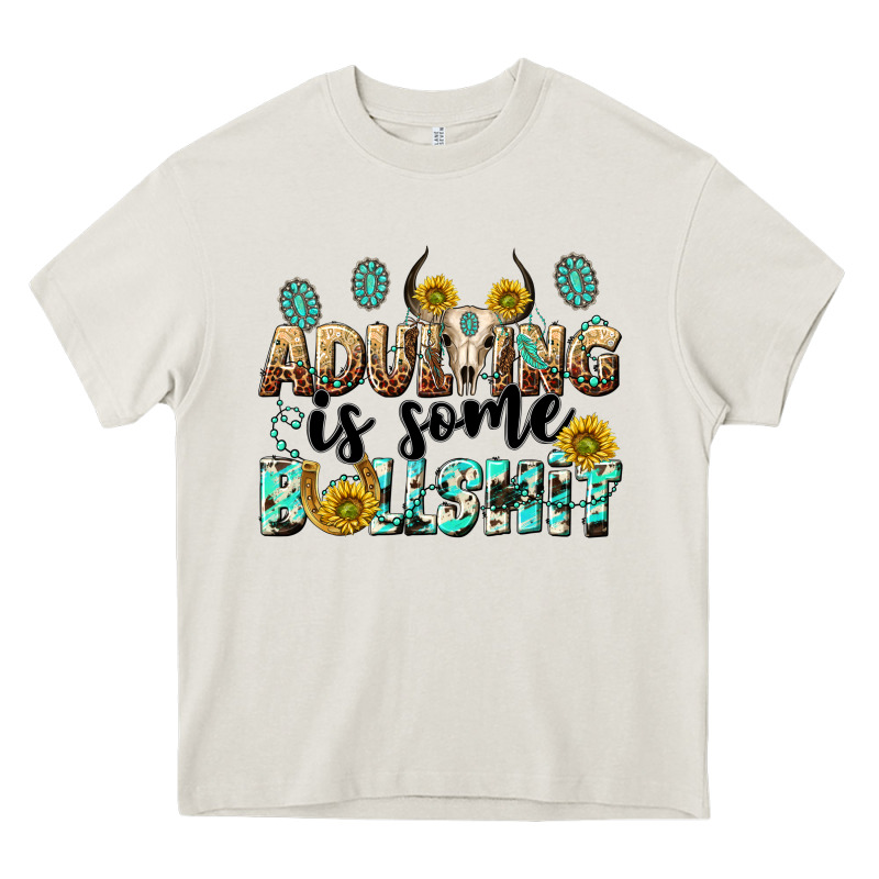 Adulting Is Some Bullshit Heavy Core Tee by NancyCooperArtShop | Teevron