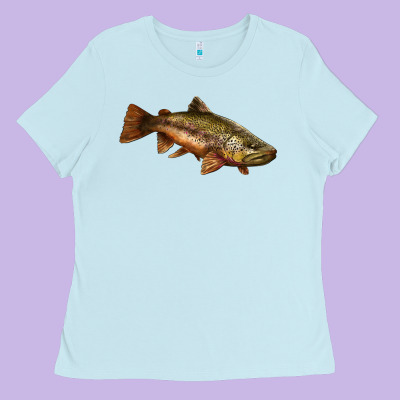 Brown Trout Ladies Tee Designed By Lillyallendesigns
