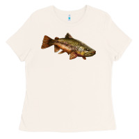 Bone brown trout Ladies Tee - LillyAllenDesigns