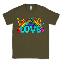 Army Green Western LGBTQ+ Love Rainbow Classic Tee - BundleAndBundleShop