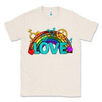Natural Western LGBTQ+ Love Rainbow Classic Tee - BundleAndBundleShop