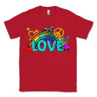Red Western LGBTQ+ Love Rainbow Classic Tee - BundleAndBundleShop