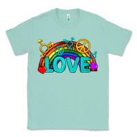 Seafoam Western LGBTQ+ Love Rainbow Classic Tee - BundleAndBundleShop