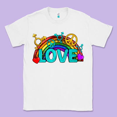 Western Lgbtq+ Love Rainbow Classic Tee Designed By Bundleandbundleshop