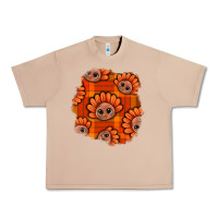 Burro Thanksgiving Turkey With Tartan Patch Urban Heavy Tee - BundleAndBundleShop