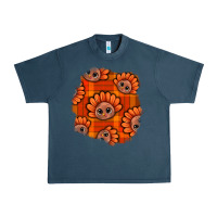 Midnight Navy Thanksgiving Turkey With Tartan Patch Urban Heavy Tee - BundleAndBundleShop