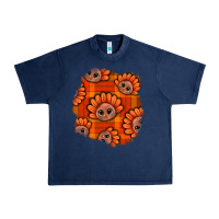 Navy Thanksgiving Turkey With Tartan Patch Urban Heavy Tee - BundleAndBundleShop