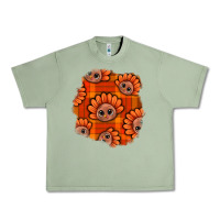 Oil Green Thanksgiving Turkey With Tartan Patch Urban Heavy Tee - BundleAndBundleShop